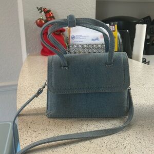 Rectangular mini crossbody, Jean material Zara mini purse